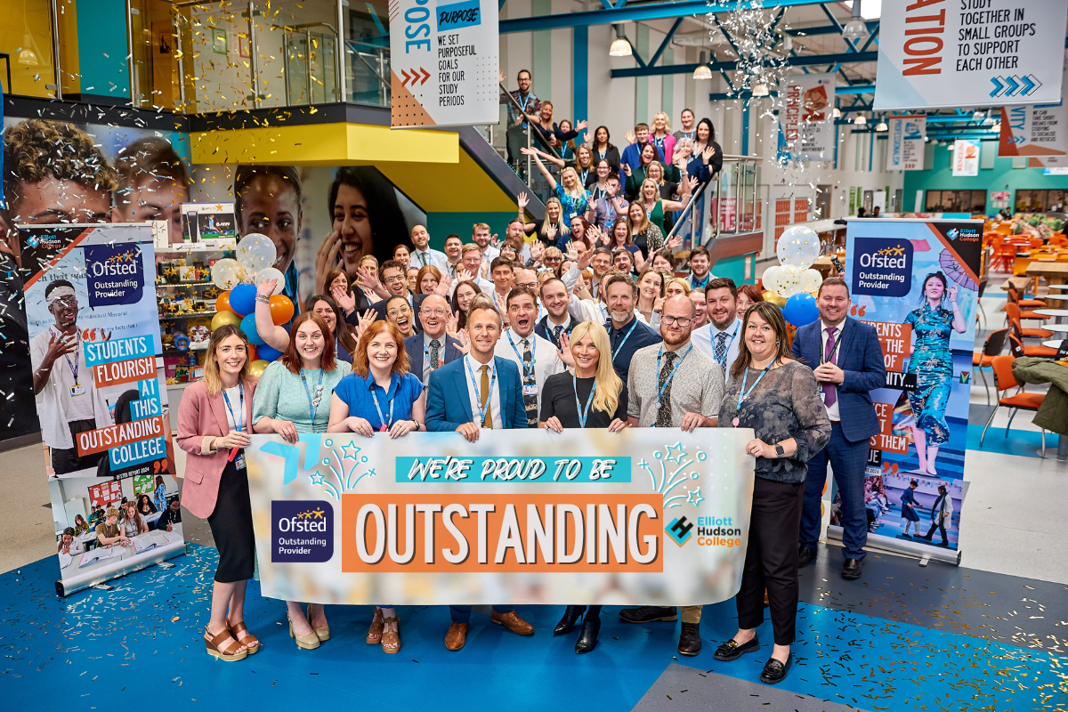The EHC team celebrating Ofsted outstanding award.