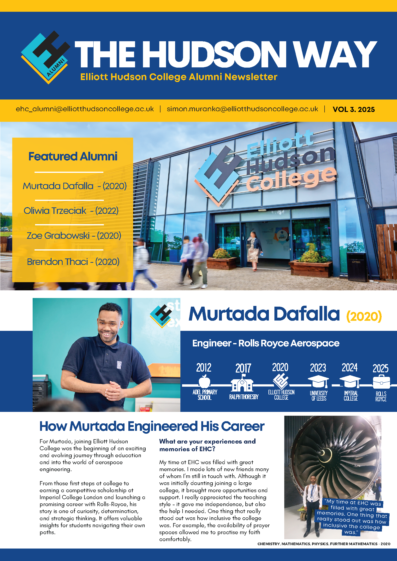 Cover art for the Hudson Way alumni newsletter